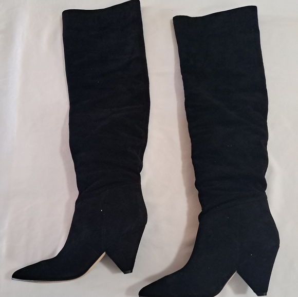 Marc Fisher Pagie 2 Suede OTK Pointed Toe Boots - Picture 4 of 5